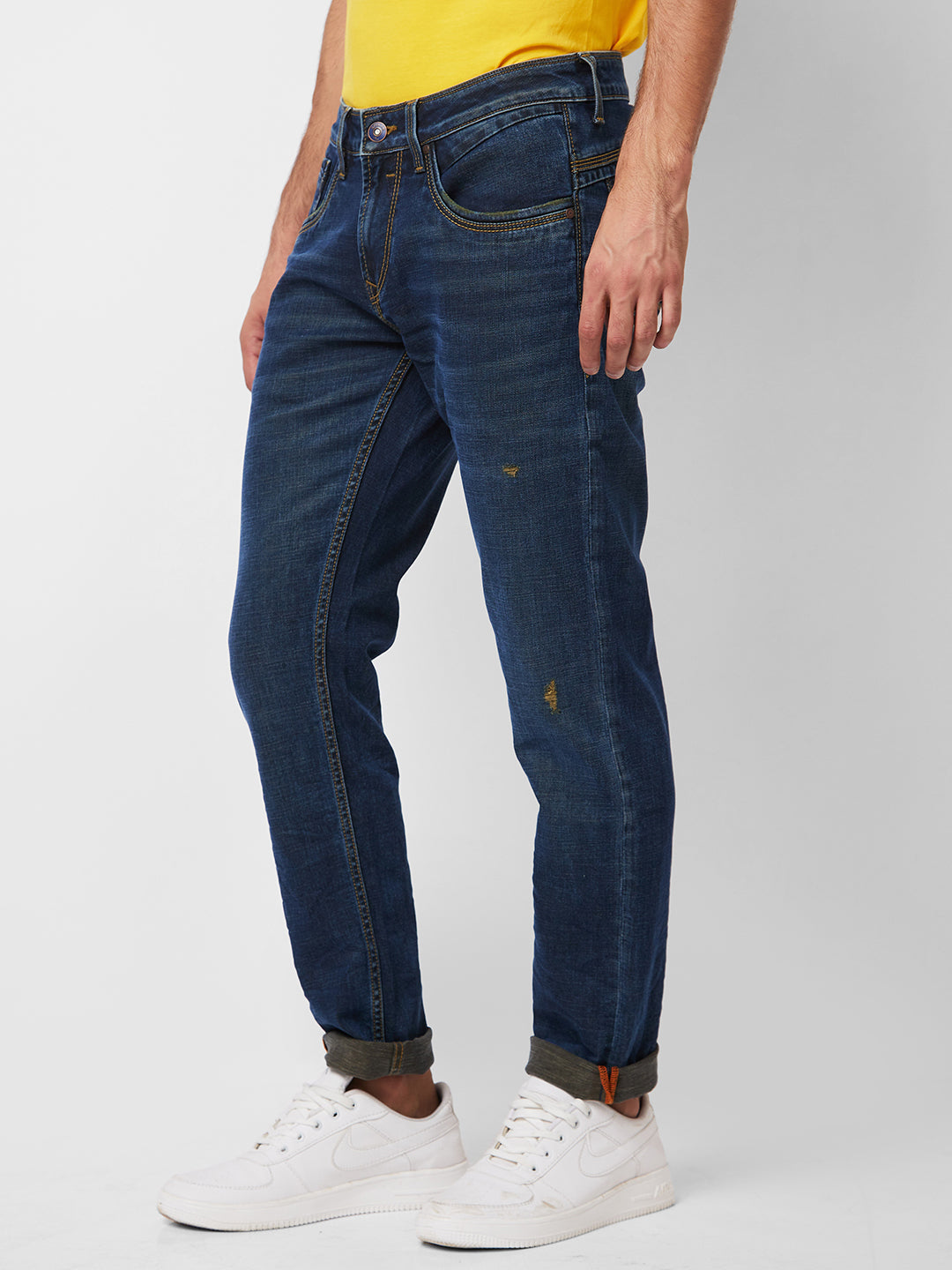 Spykar Low Rise Skinny Fit Blue Jeans For Men