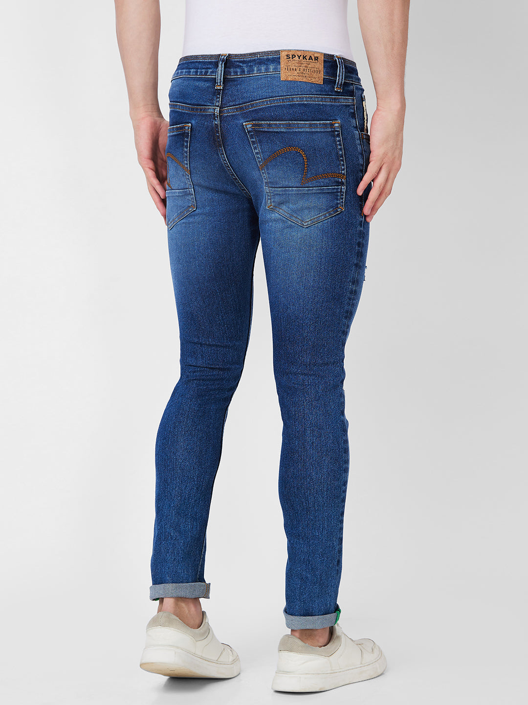 Spykar Low Rise Slim Fit Blue Jeans For Men