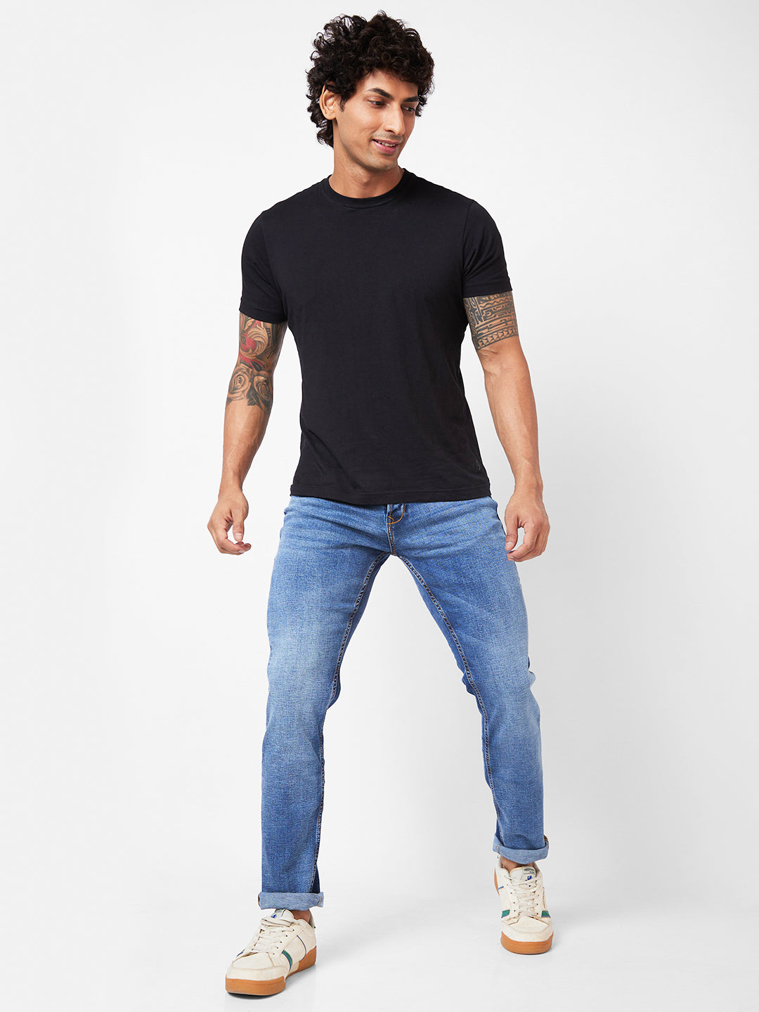 Spykar Low-Rise Slim Fit Blue Jeans For Men