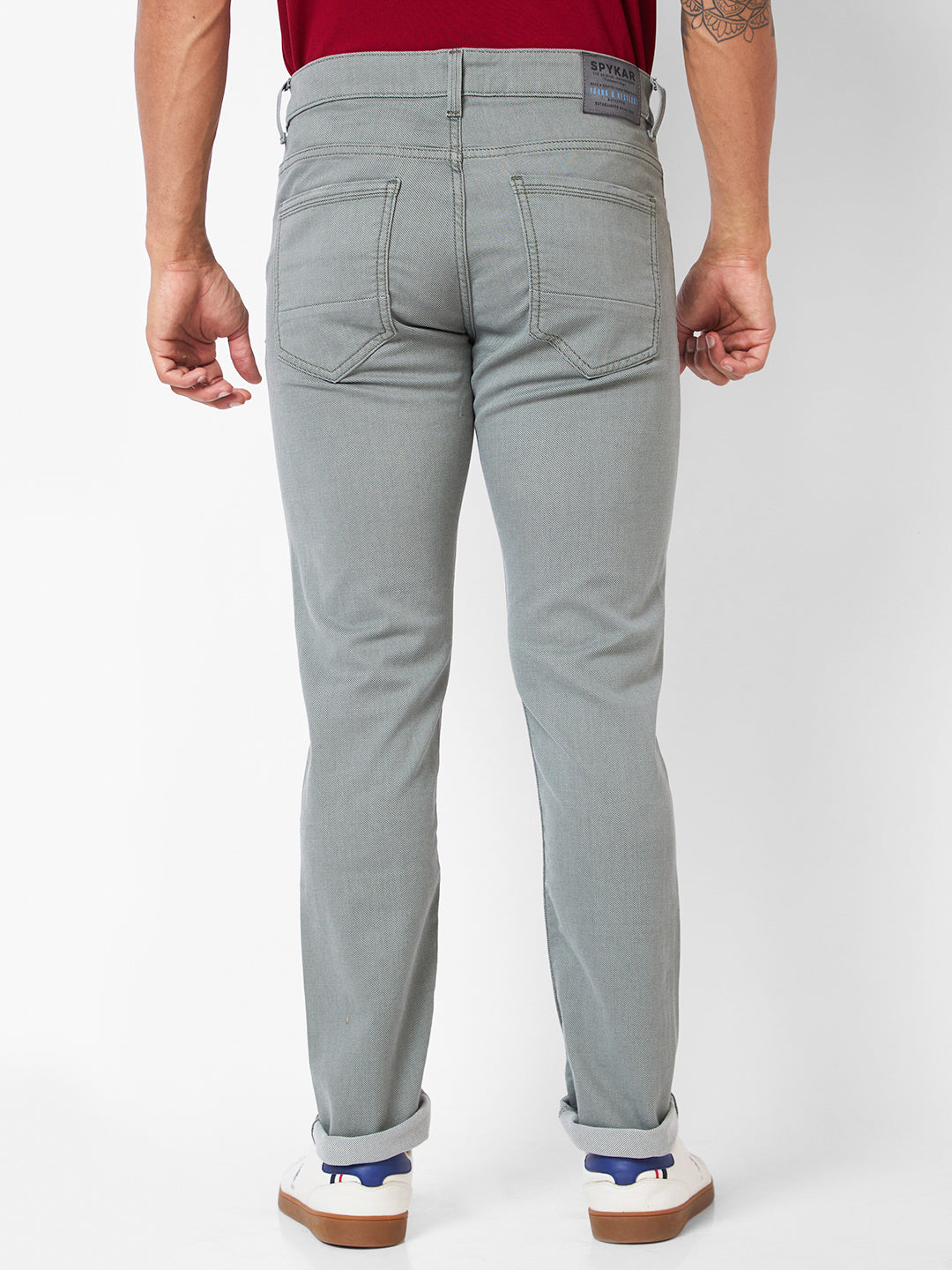 Spykar Low-Rise Slim Fit Grey Jeans For Men