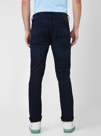 Spykar Mid Rise Regular Fit Narrow Length Blue Jeans For Men