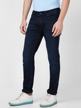 Spykar Mid Rise Regular Fit Narrow Length Blue Jeans For Men