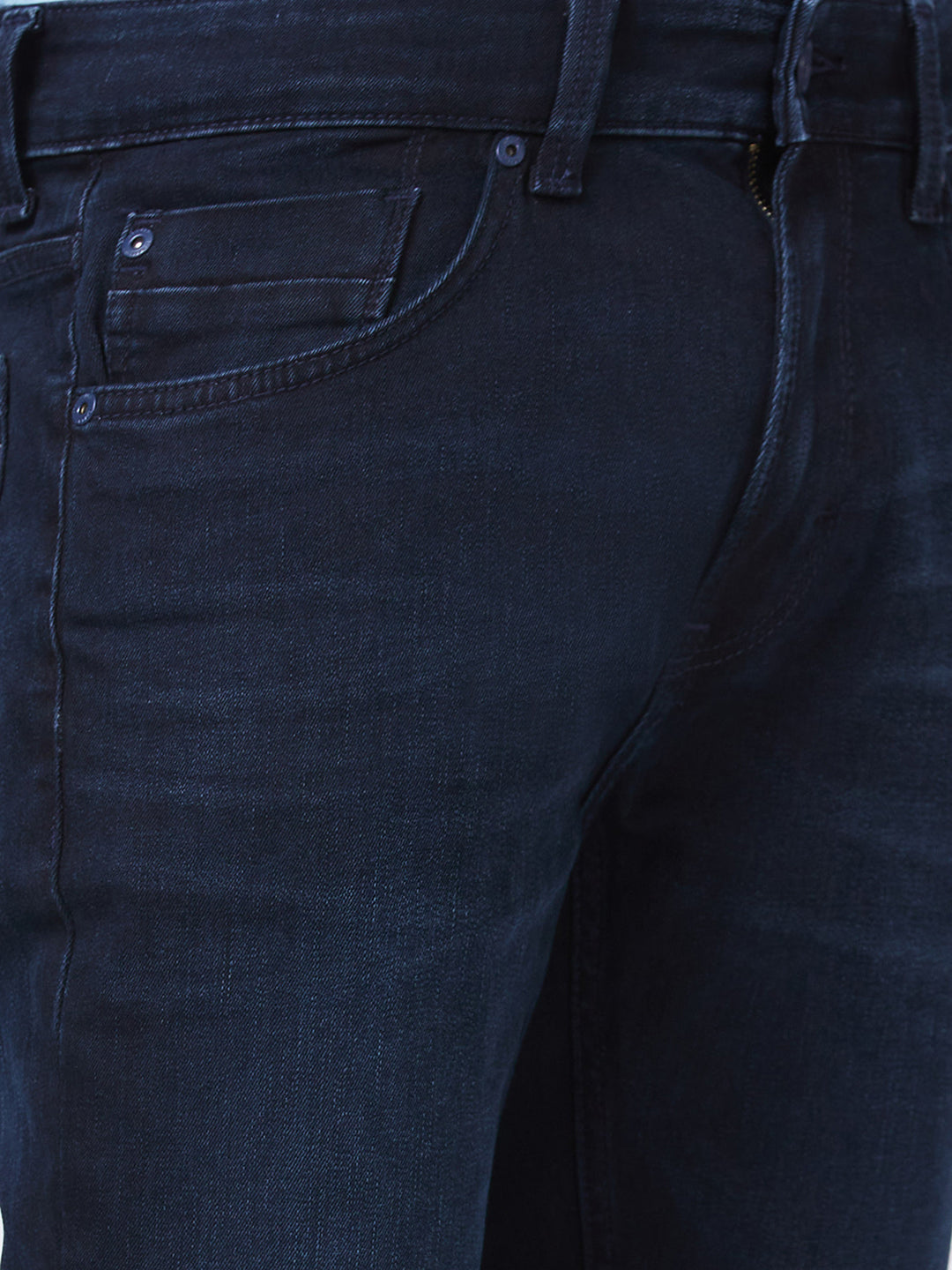 Spykar Mid Rise Regular Fit Narrow Length Blue Jeans For Men