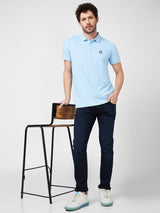 Spykar Mid Rise Regular Fit Narrow Length Blue Jeans For Men