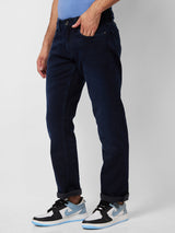 Spykar Mid Rise Regular Fit Blue Jeans For Men