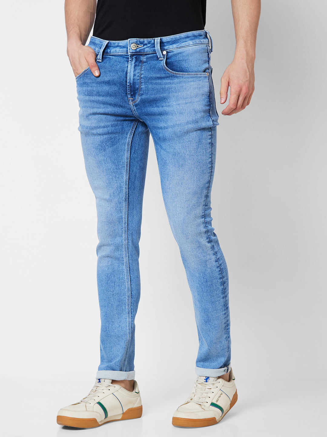 Spykar Low Rise Slim Fit Blue Jeans For Men