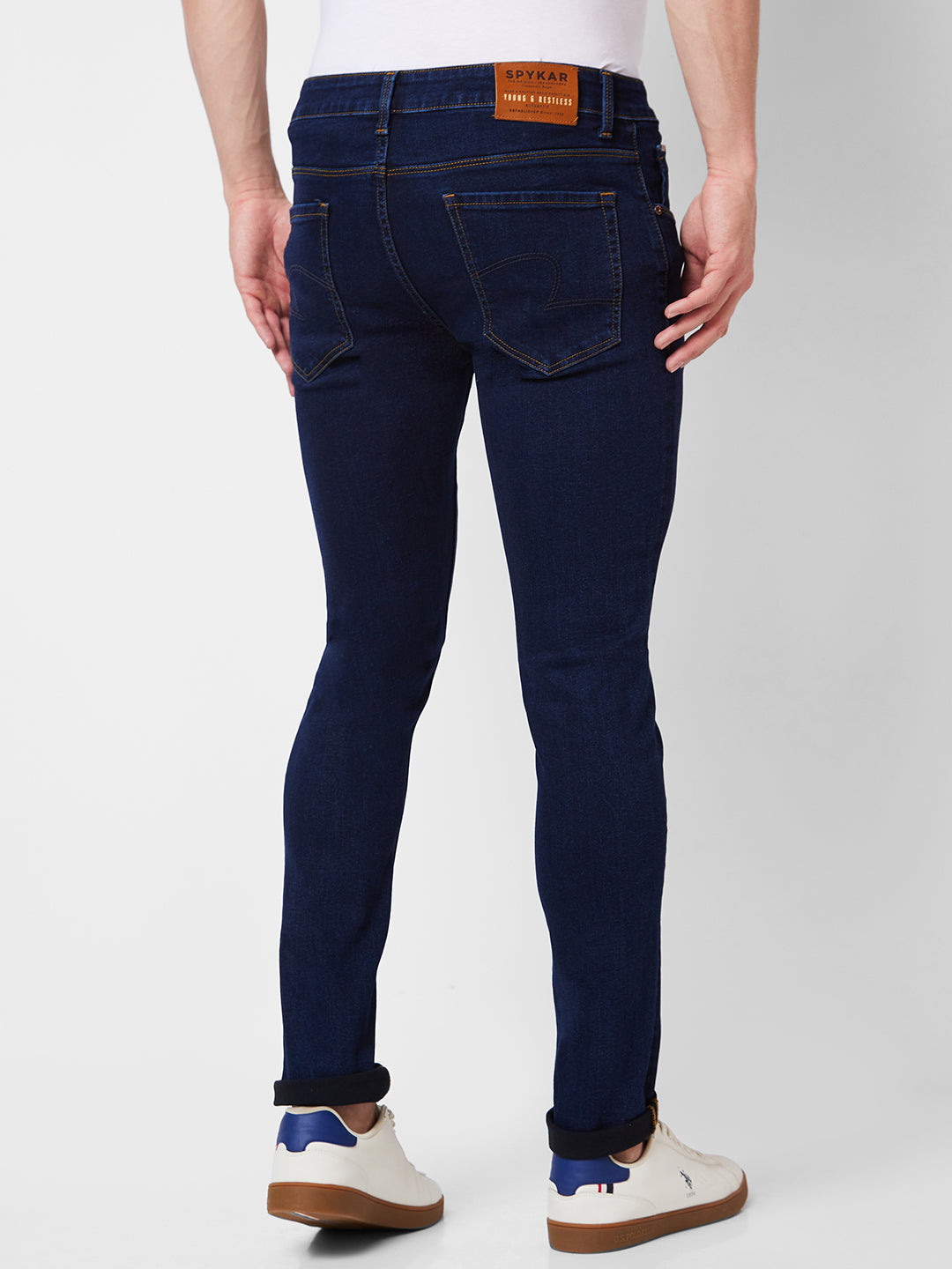 Spykar Low Rise Slim Fit Blue Jeans For Men