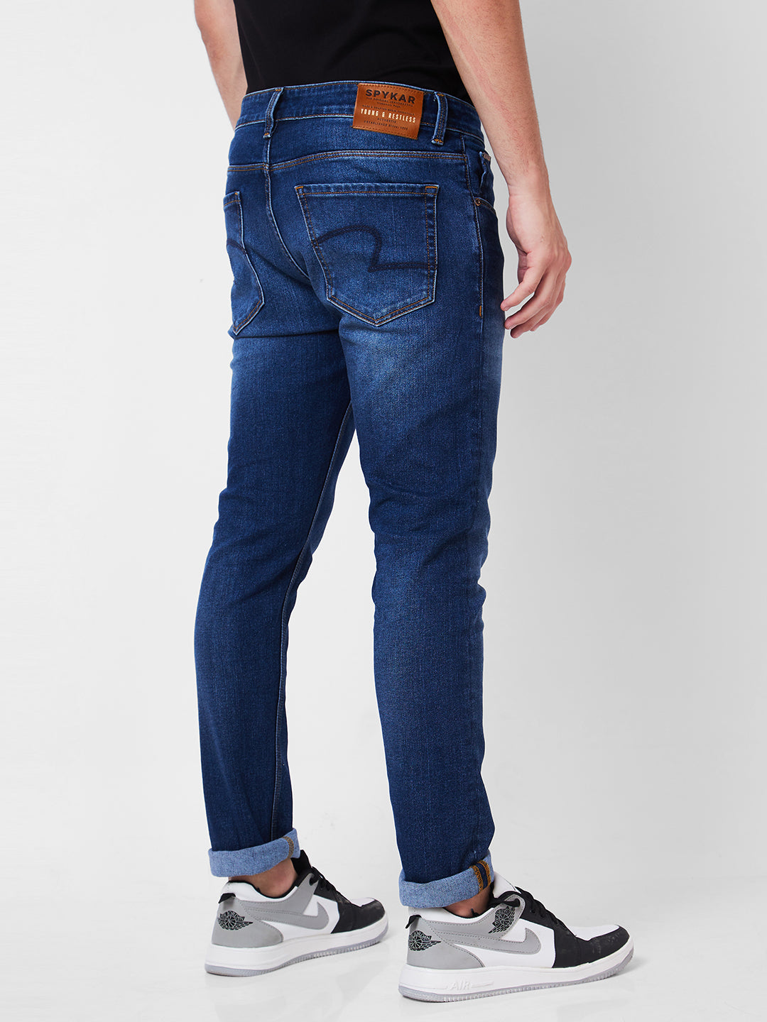 Spykar Low Rise Skinny Fit Blue Jeans For Men