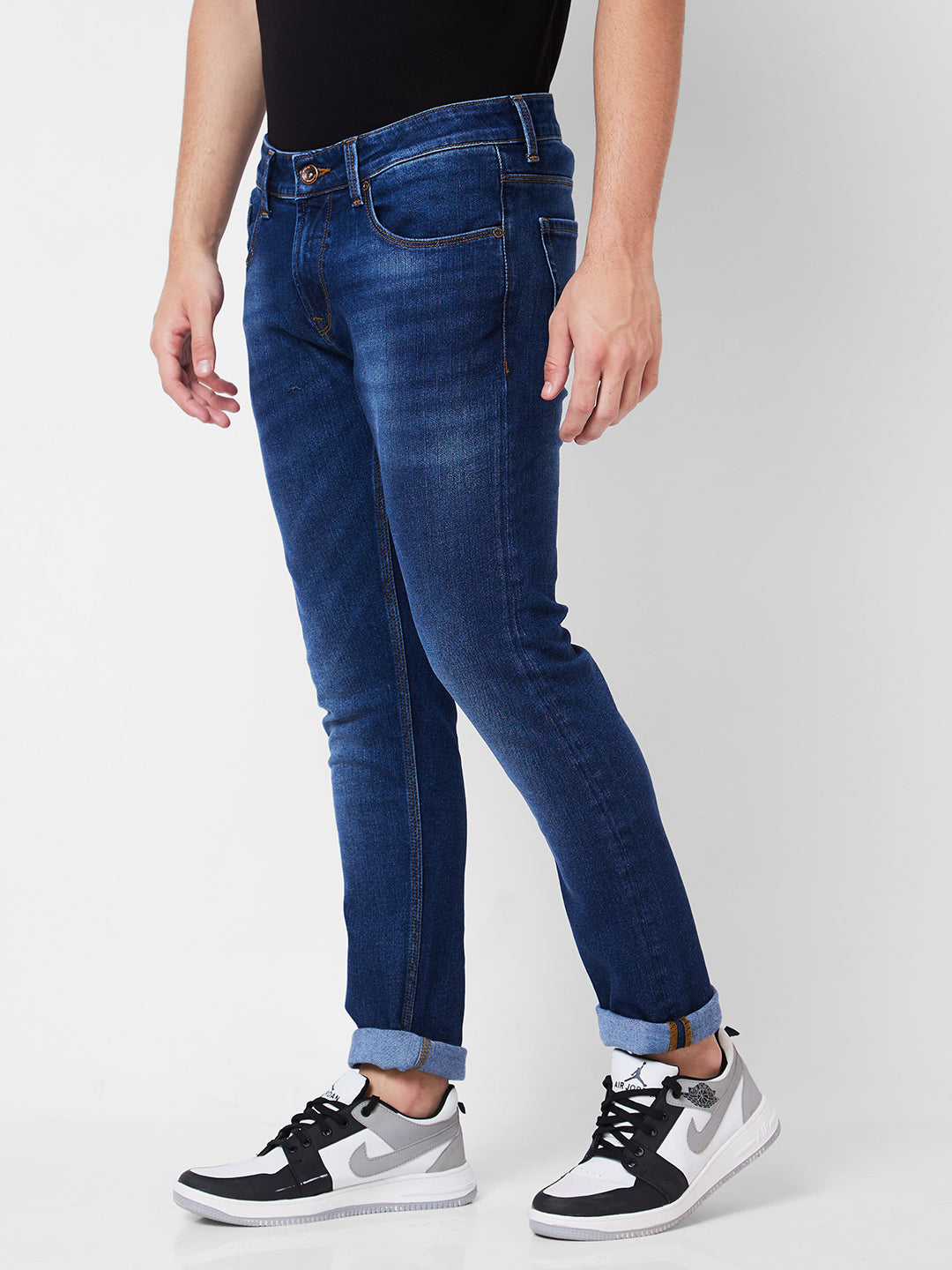 Spykar Low Rise Skinny Fit Blue Jeans For Men