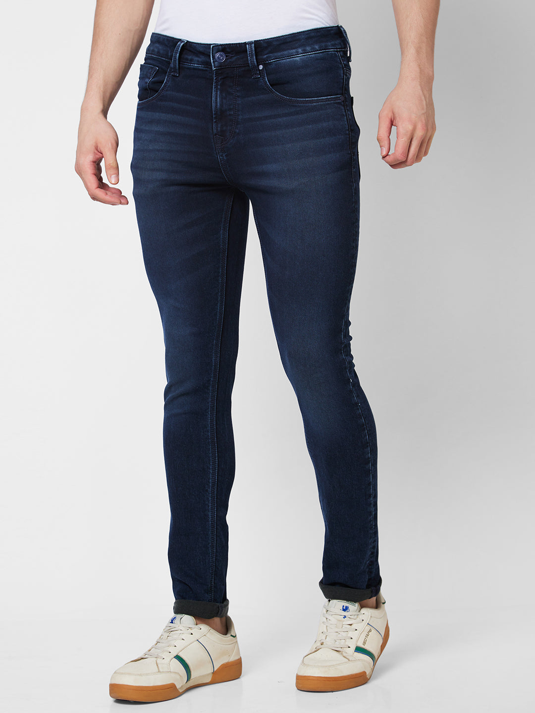 Spykar Low Rise Slim Fit Blue Jeans For Men