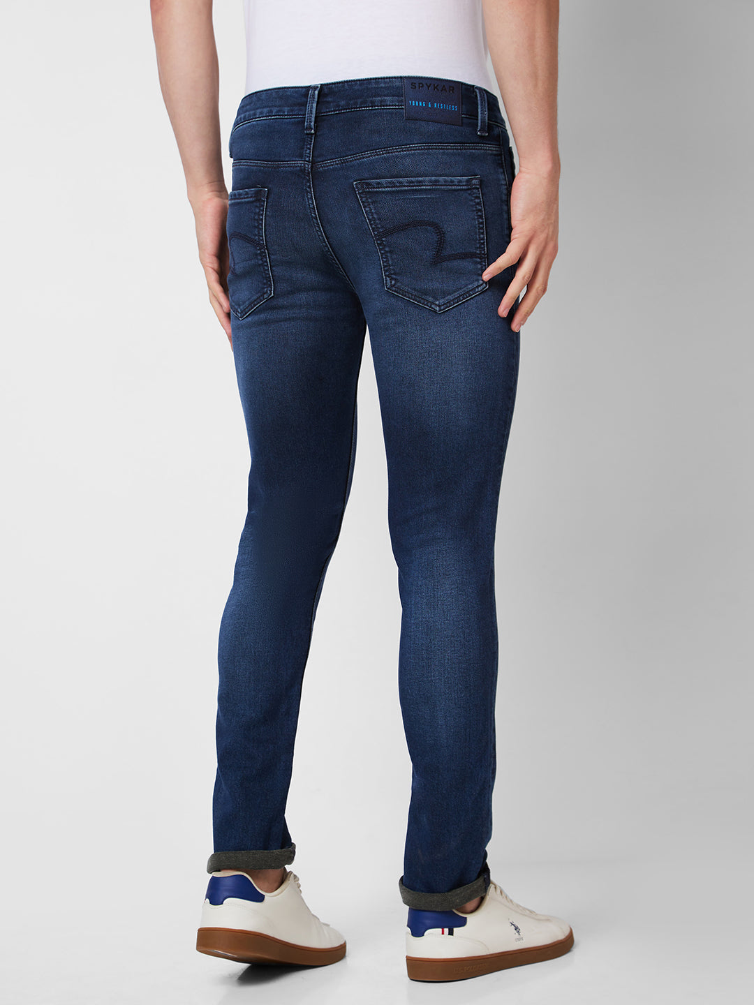 Spykar Low Rise Slim Fit Blue Jeans For Men