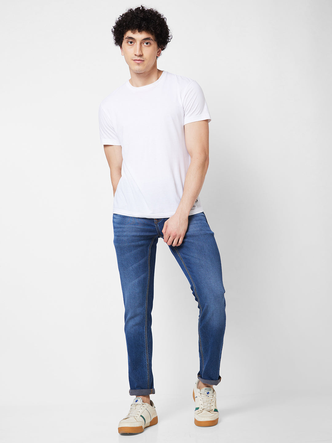 Spykar Low Rise Skinny Fit Blue Jeans For Men