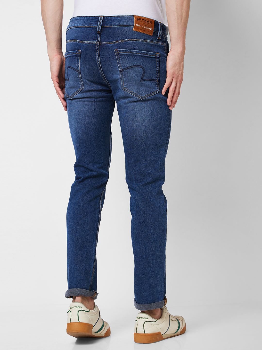 Spykar Low Rise Skinny Fit Blue Jeans For Men