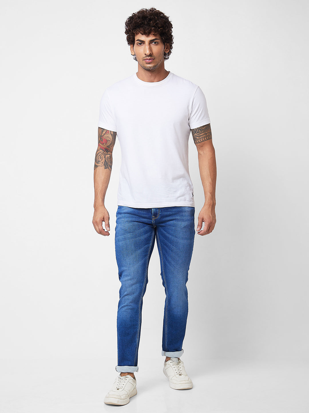 Spykar Low Rise Slim Fit Blue Jeans For Men