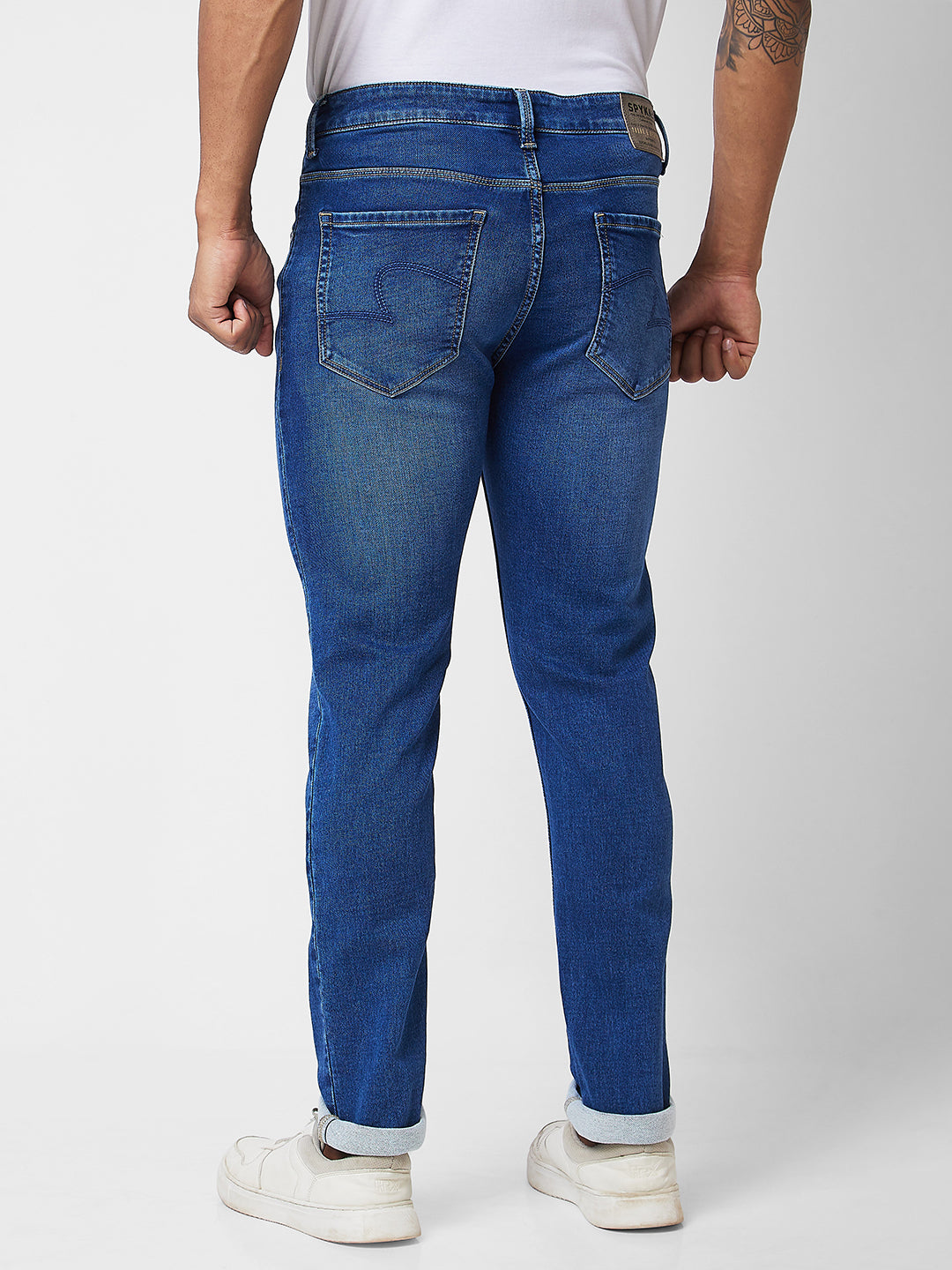 Spykar Low Rise Slim Fit Blue Jeans For Men