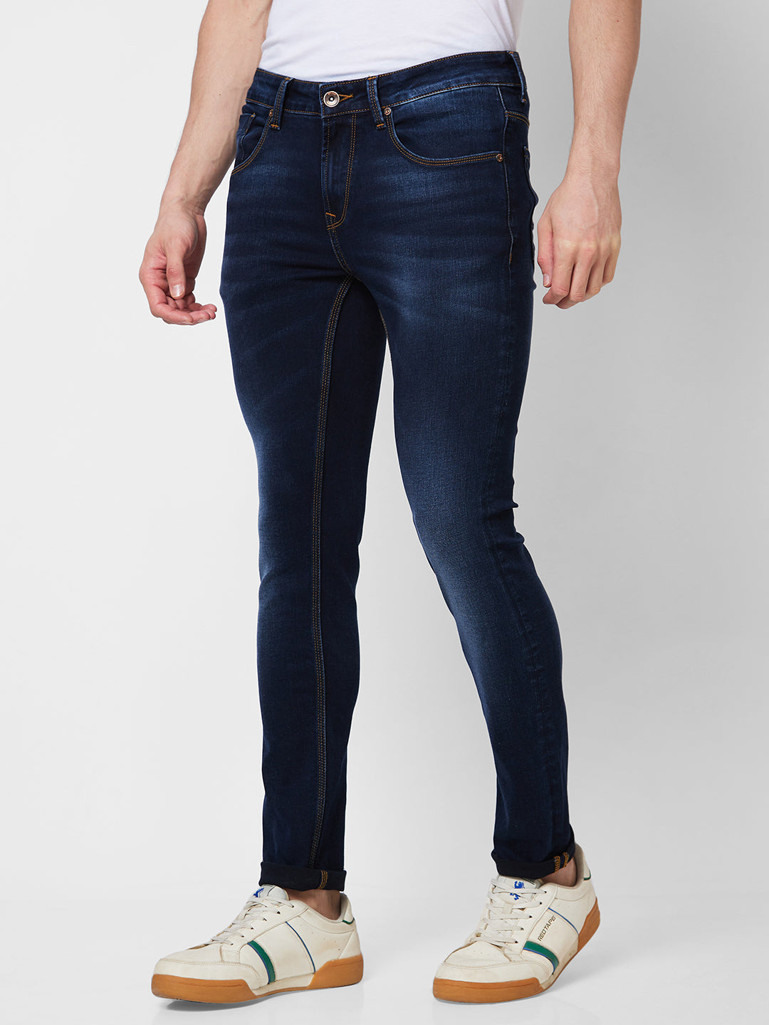 Spykar Low Rise Slim Fit Blue Jeans For Men