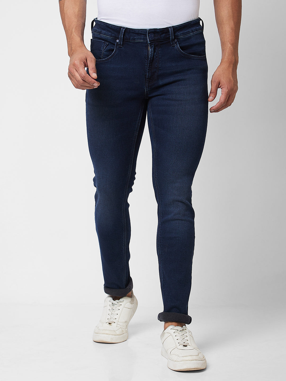 Spykar Low Rise Slim Fit Blue Jeans For Men