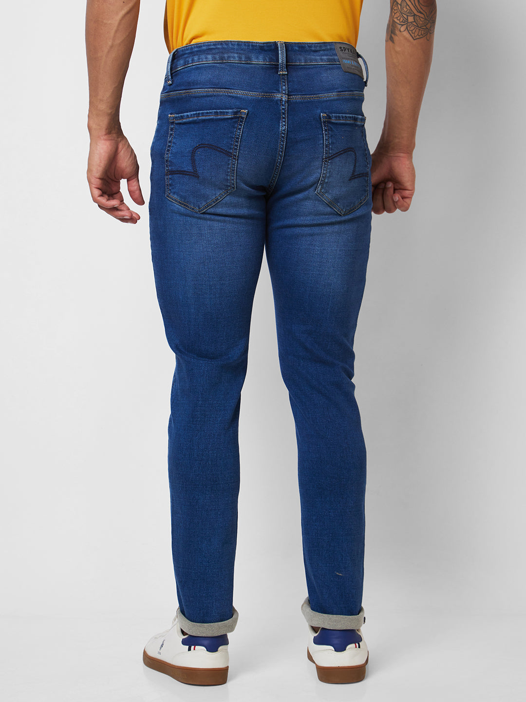 Spykar Low Rise Skinny Fit Blue Jeans For Men