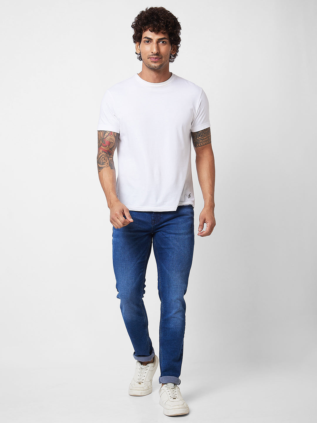 Spykar Low Rise Skinny Fit Blue Jeans For Men