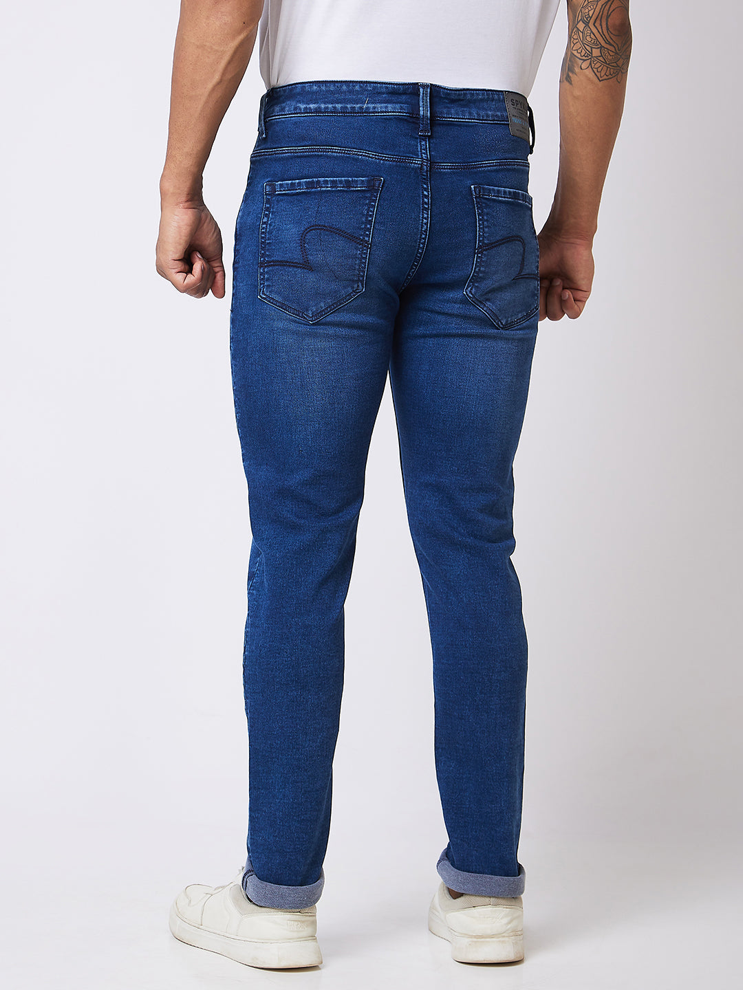 Spykar Low Rise Skinny Fit Blue Jeans For Men