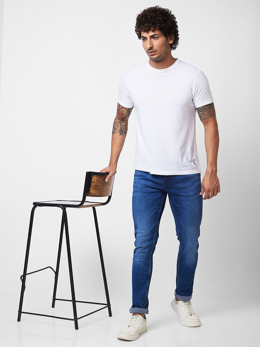 Spykar Low Rise Skinny Fit Blue Jeans For Men