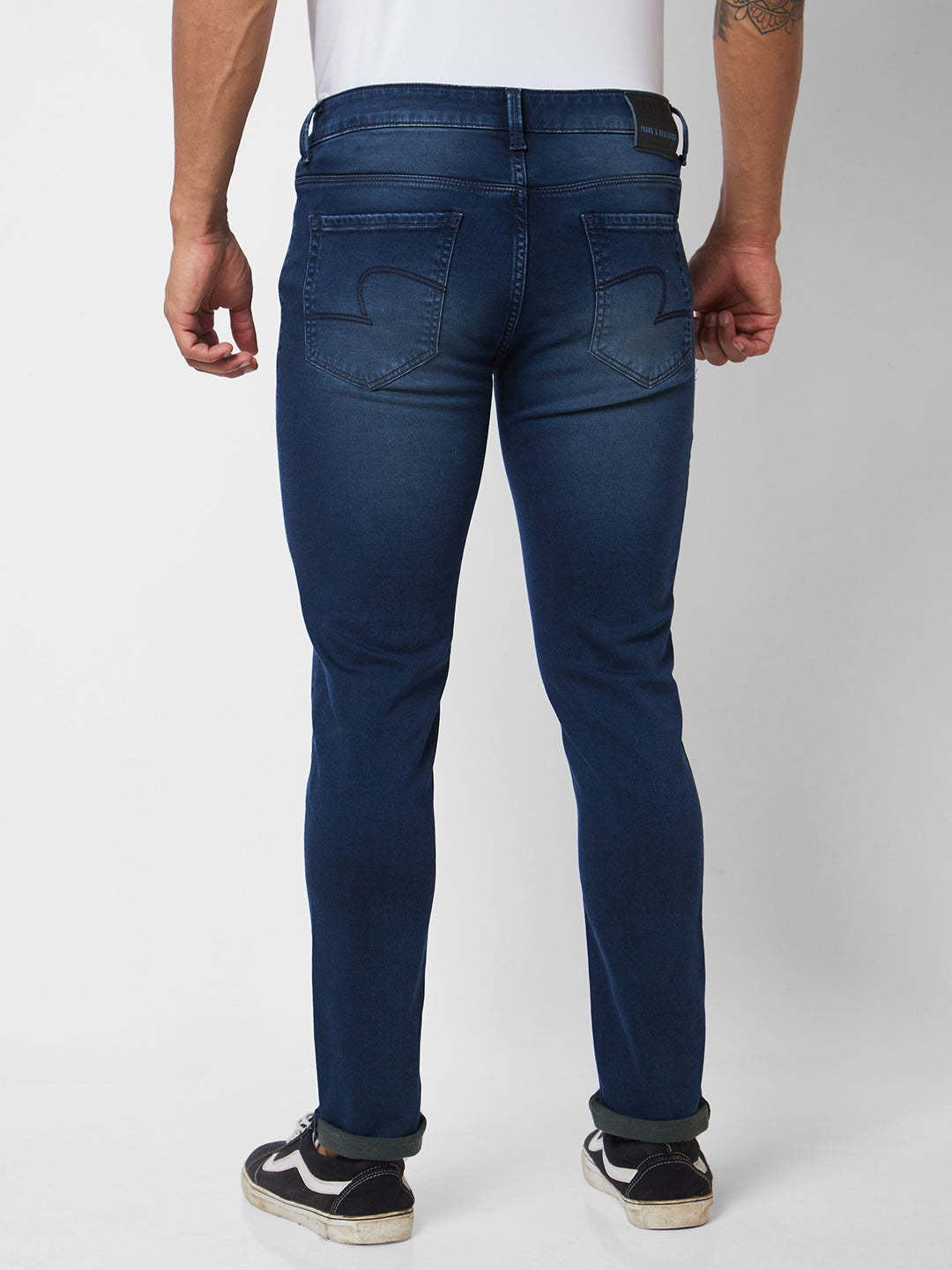 Buy OnlineSpykar Low Rise Slim Fit Blue Jeans for Men