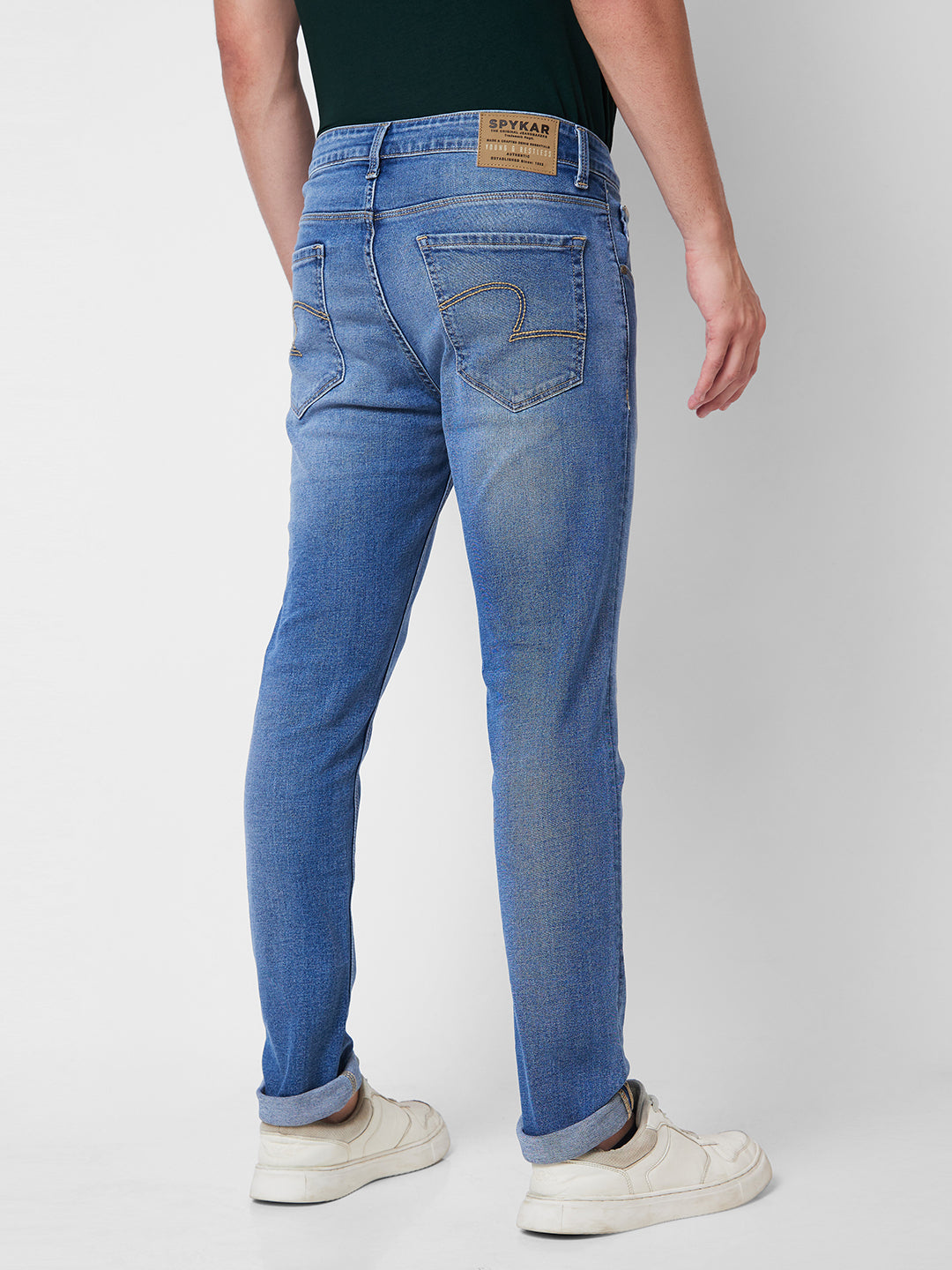 Spykar Low Rise Slim Fit Blue Jeans For Men