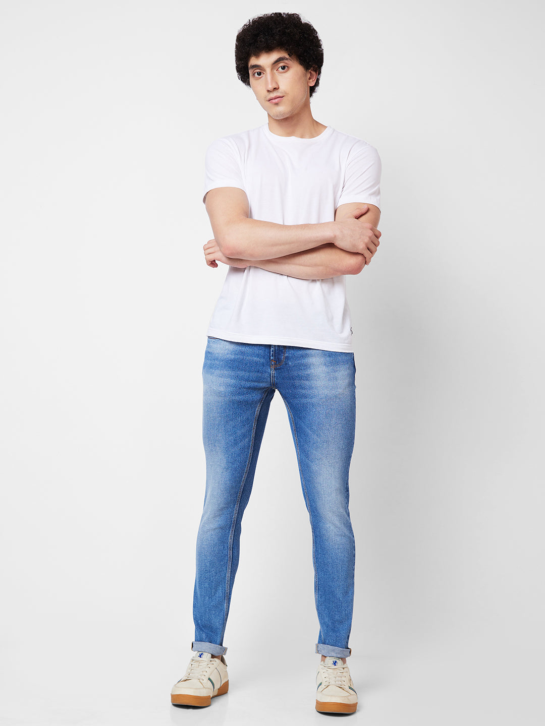 Spykar Low Rise Slim Fit Blue Jeans For Men