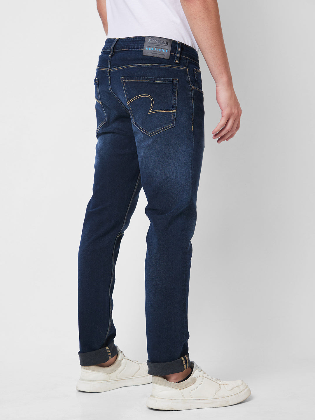 Spykar Low Rise Slim Fit Blue Jeans For Men