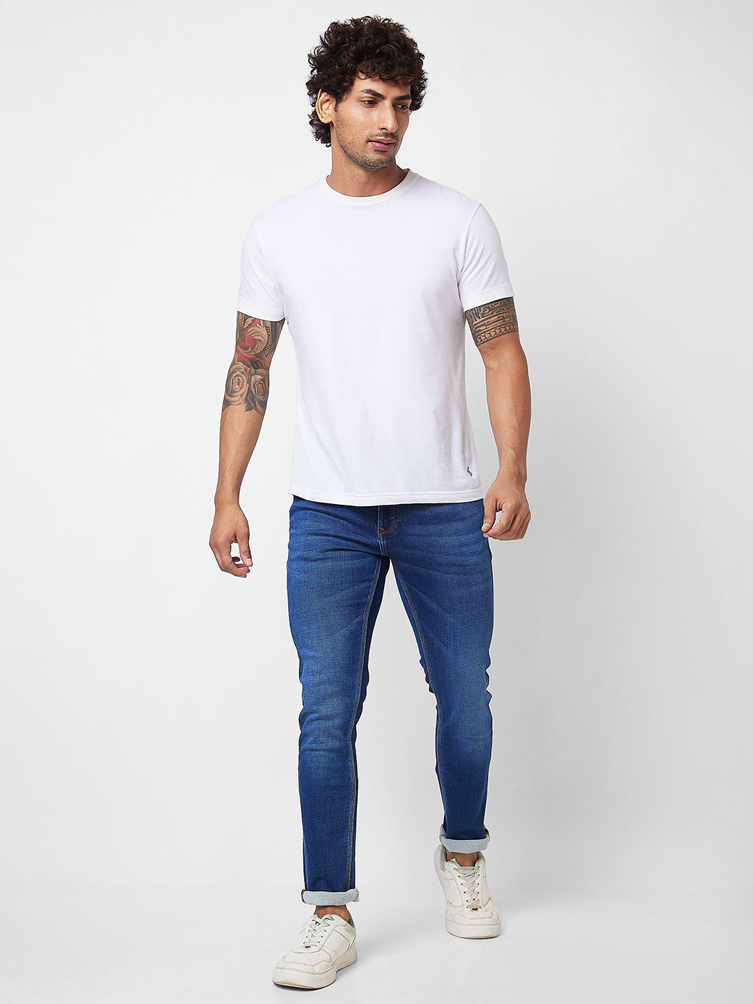 Spykar Low Rise Slim Fit Blue Jeans For Men