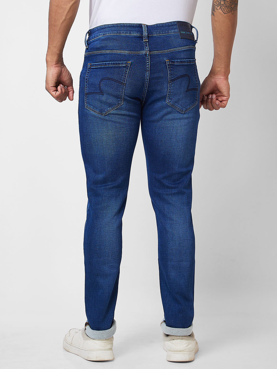 Spykar Low Rise Slim Fit Blue Jeans For Men