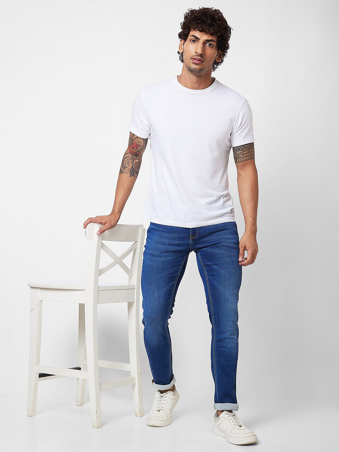 Spykar Low Rise Slim Fit Blue Jeans For Men