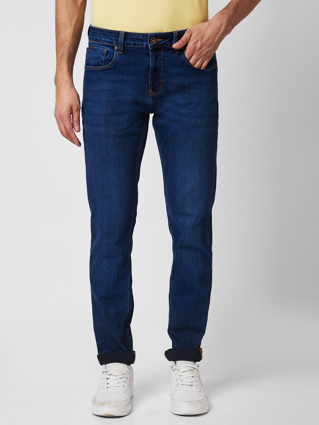 Spykar Low Rise Skinny Fit Blue Jeans For Men