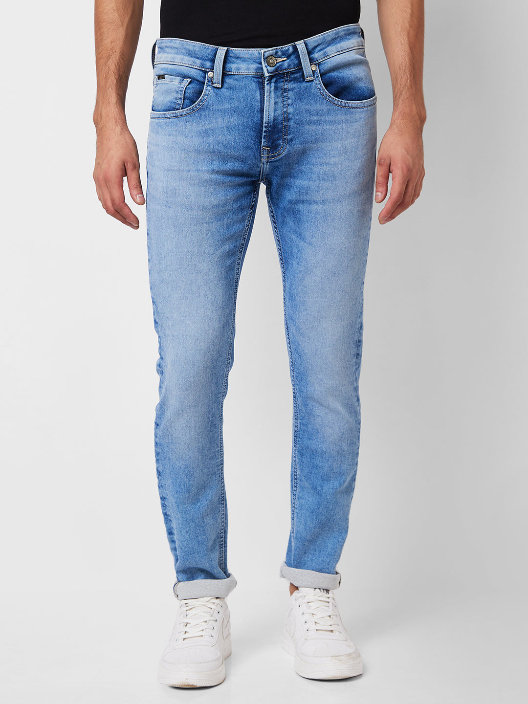 Spykar Low Rise Skinny Fit Blue Jeans For Men