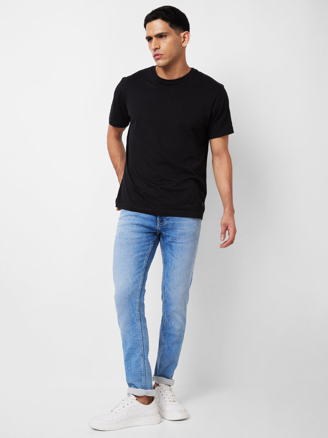 Spykar Low Rise Skinny Fit Blue Jeans For Men