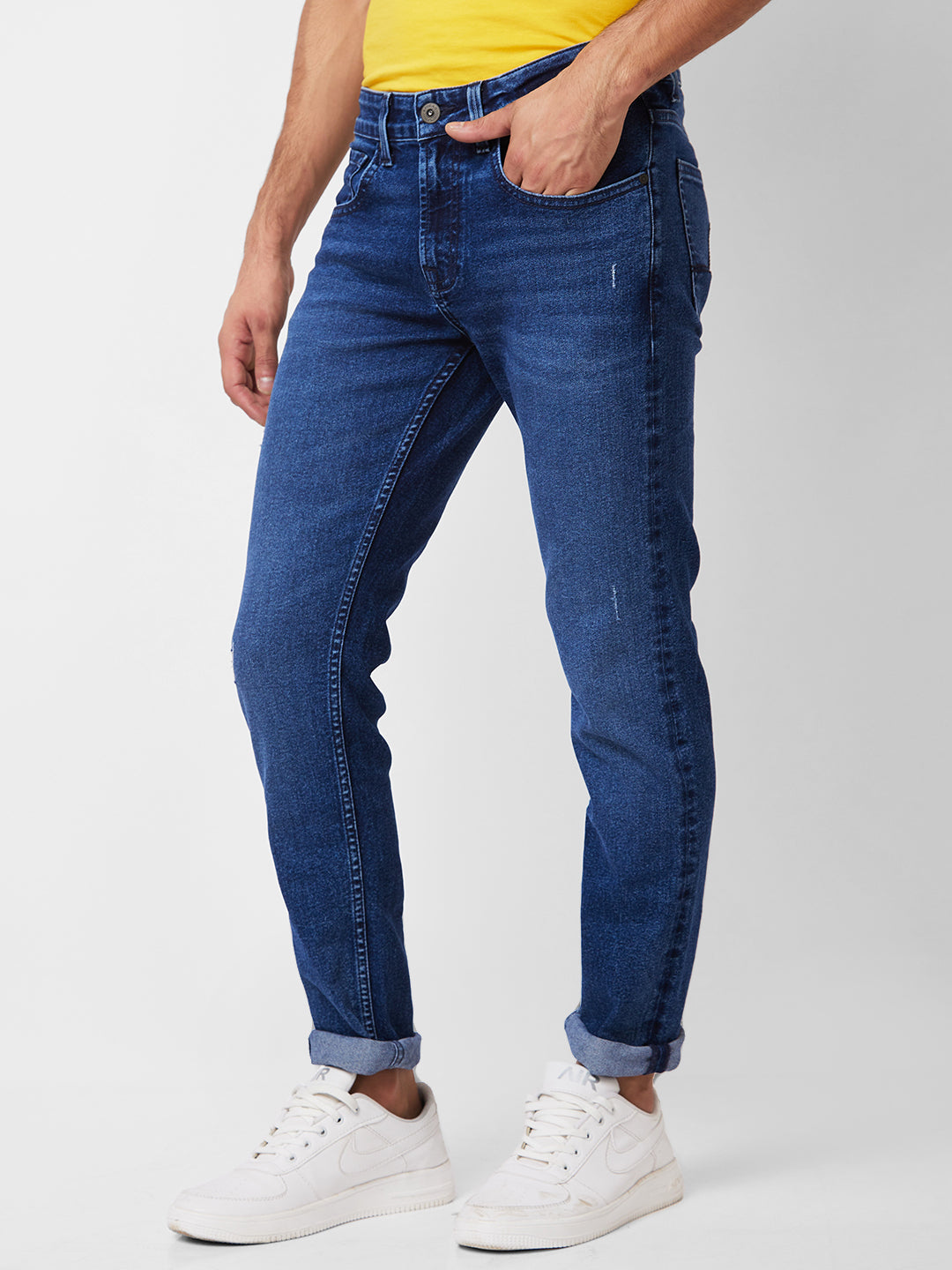 Spykar Low Rise Skinny Fit Blue Jeans For Men