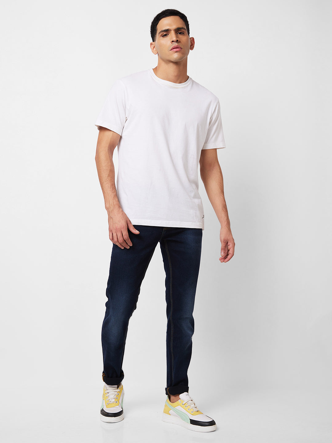 Spykar Low Rise Skinny Fit Blue Jeans For Men