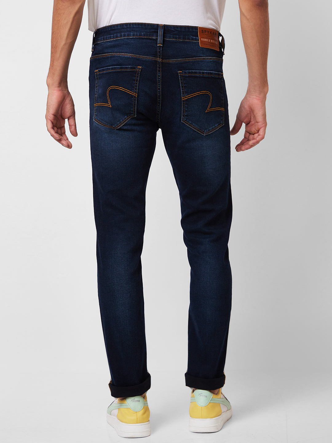 Spykar Low Rise Skinny Fit Blue Jeans For Men