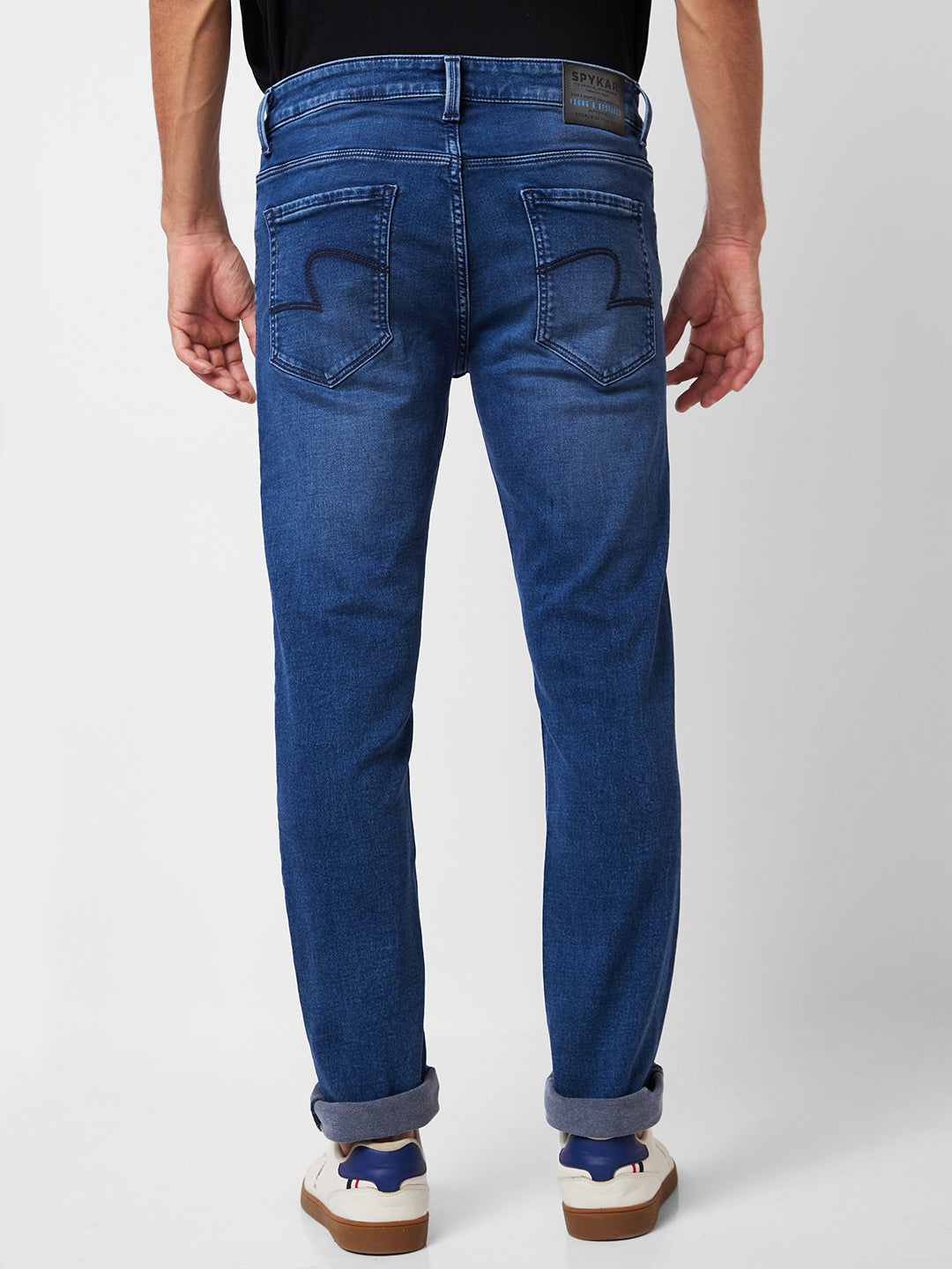 Spykar Low Rise Skinny Fit Blue Jeans For Men