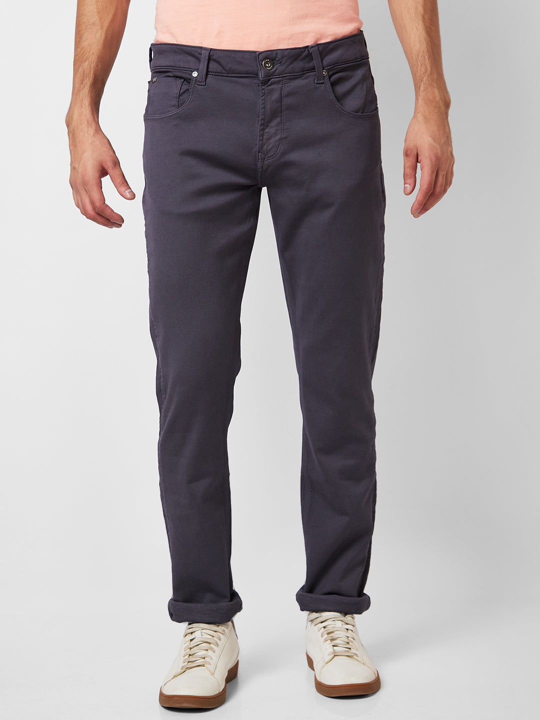 Spykar Low Rise Skinny Fit Grey Jeans For Men