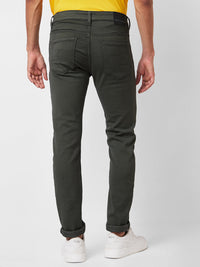 Spykar Low Rise Skinny Fit Green Jeans For Men