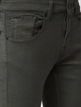 Spykar Low Rise Skinny Fit Green Jeans For Men
