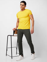 Spykar Low Rise Skinny Fit Green Jeans For Men