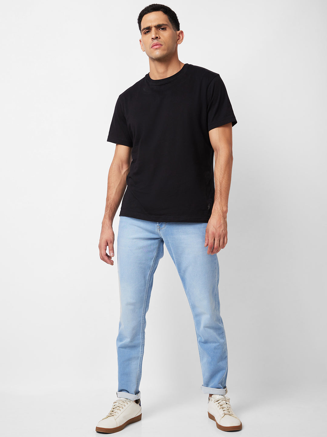 Spykar Low Rise Super Slim Fit Blue Jeans For Men