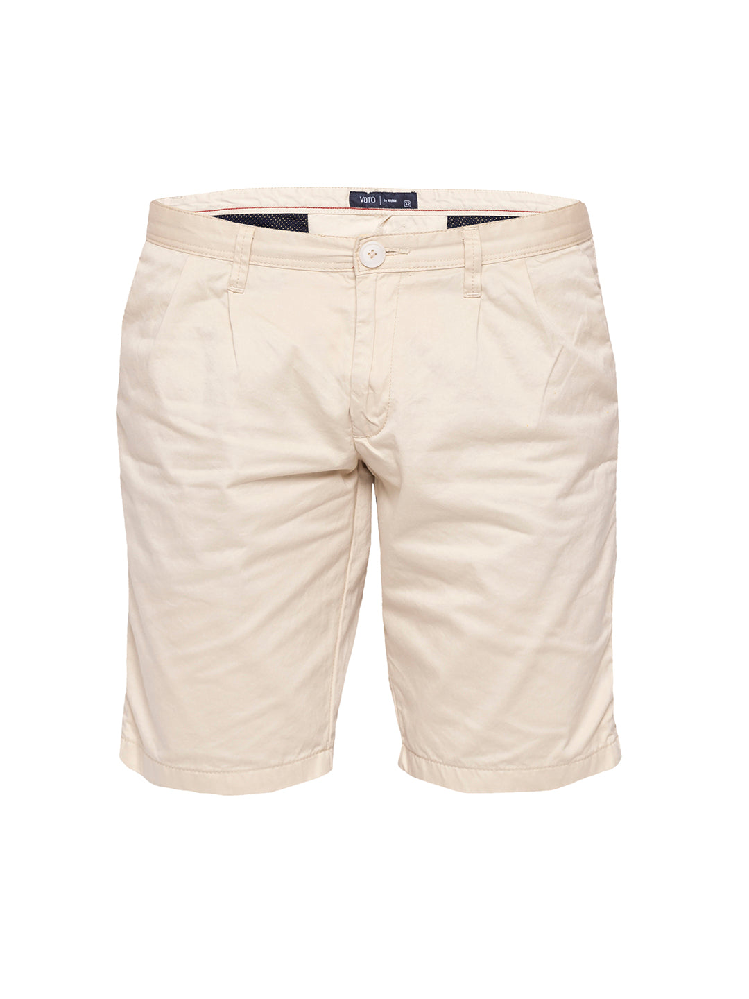 Spykar Men Beige Cotton Slim Fit Shorts