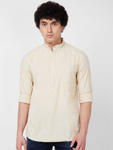 Spykar Beige SOLID FULL SLEEVE Shirt For Men