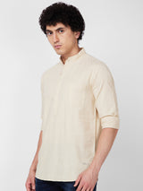 Spykar Beige SOLID FULL SLEEVE Shirt For Men