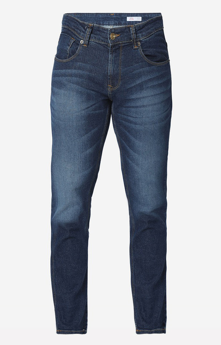 Spykar Men Blue Regular Fit Narrow Length Jeans (Rover)