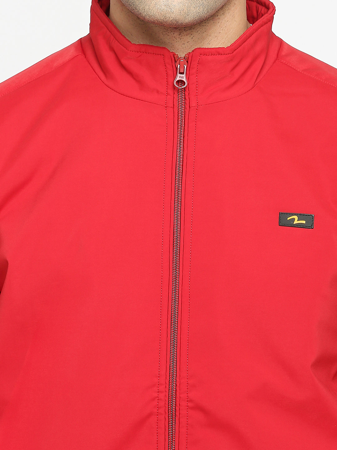 Spykar Salsa Red Polyester Full Sleeve Casual Jacket For Men