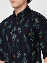 Spykar Black PRINTED FULL SLEEVE Shirt For Men